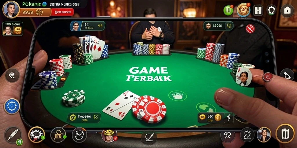 Screenshot gameplay utama 9939 menampilkan meja Poker yang menarik.