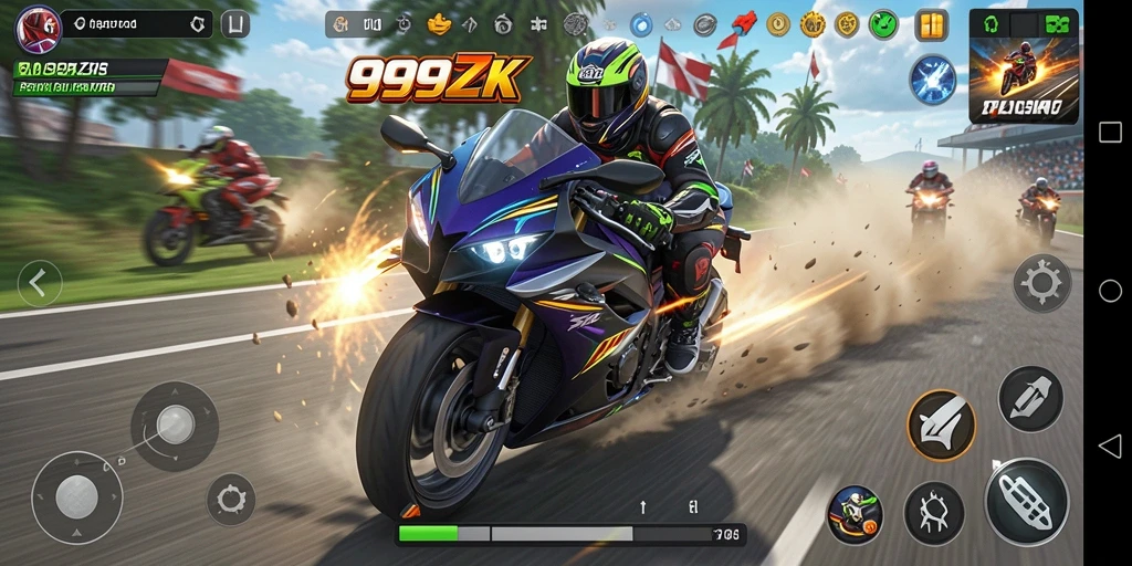 Gameplay seru dan lintasan menantang di 999ZK.