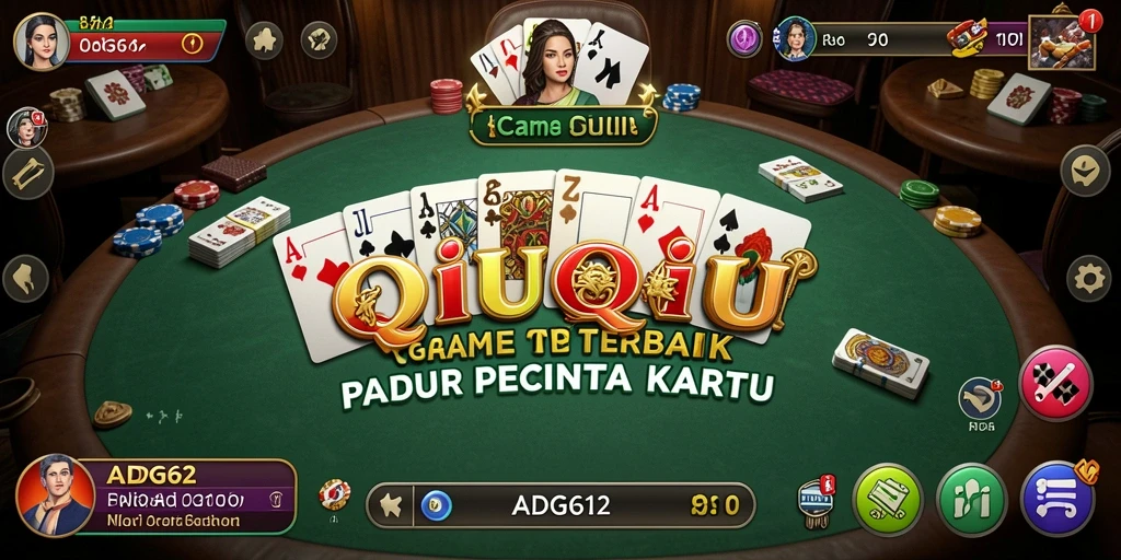 Screenshot ADG62 menampilkan suasana kompetitif permainan QiuQiu.