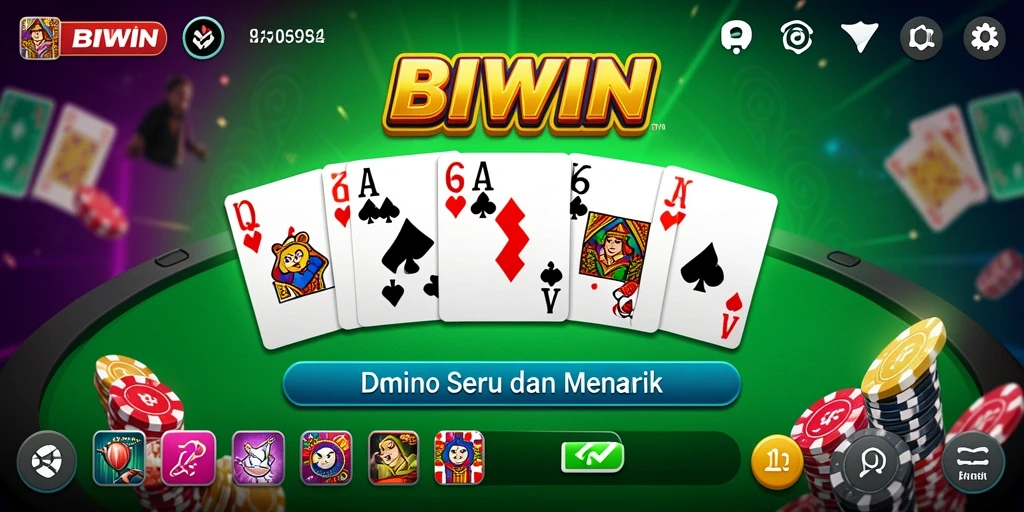 Screenshot gameplay BIWIN yang menampilkan strategi Domino yang mendebarkan.