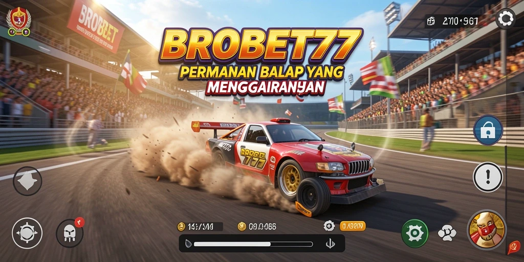 Tangkapan layar dari gameplay BROBET77 yang menampilkan aksi balap seru.