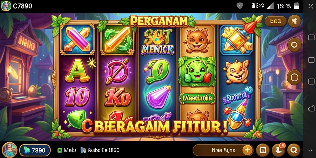 Tampilan gameplay C7890 yang penuh warna dan mengasyikkan.