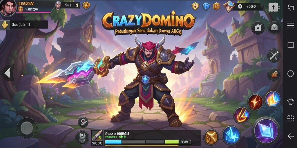 Tampilan seru gameplay ARPG di CRAZYDOMINO yang mendebarkan.