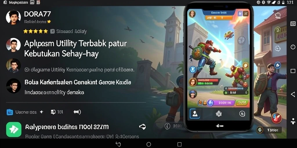 Tampilan utama DORA77 dengan berbagai fitur utility yang menarik.