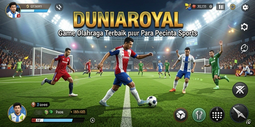 Screenshot gameplay DUNIAROYAL yang menunjukkan aksi seru dalam olahraga.