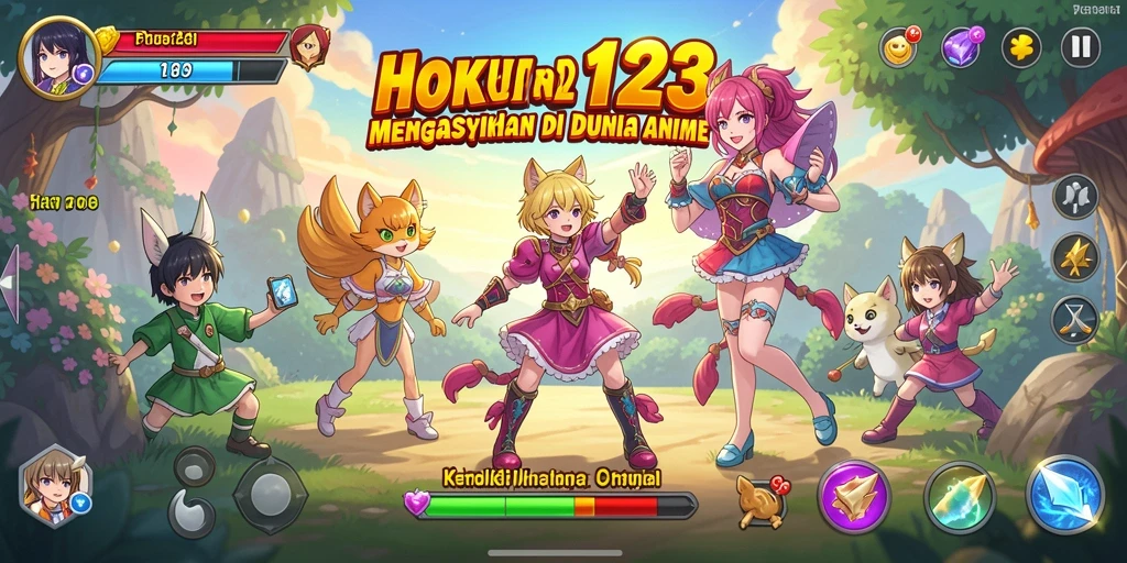 Screenshot HOKI123 menampilkan gameplay seru dan karakter anime legendaris.
