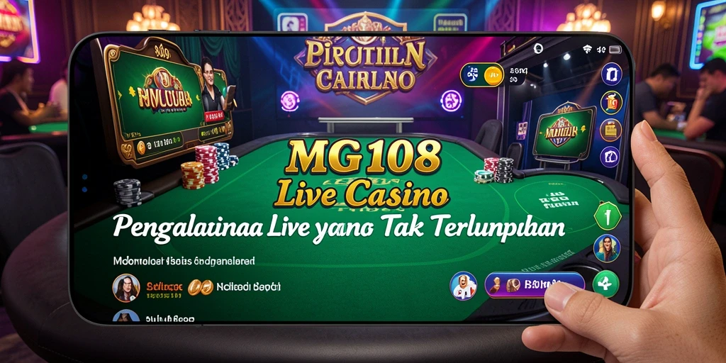 Gameplay mendebarkan Live Casino dengan dealer profesional.