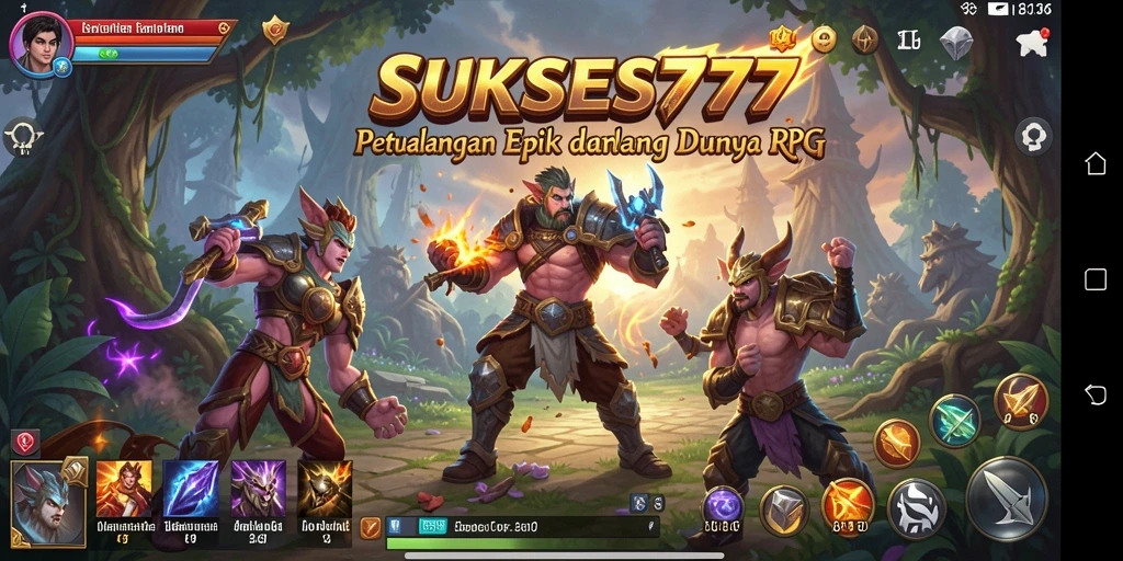 Screenshot gameplay SUKSES777 menampilkan aksi petualangan RPG yang seru.