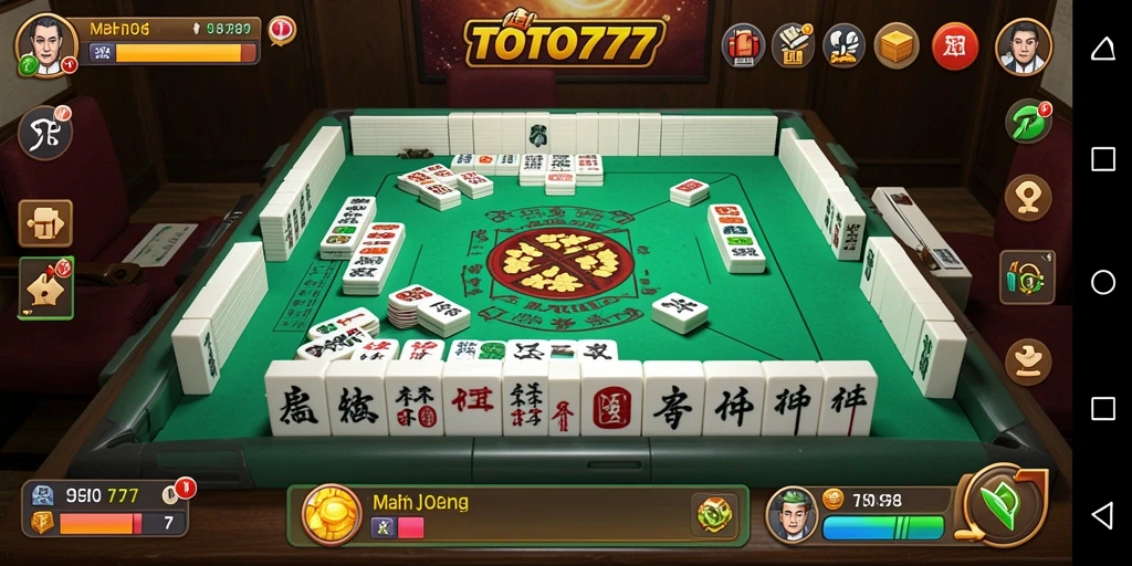 Screenshot gameplay seru TOTO777 yang menampilkan papan Mahjong.