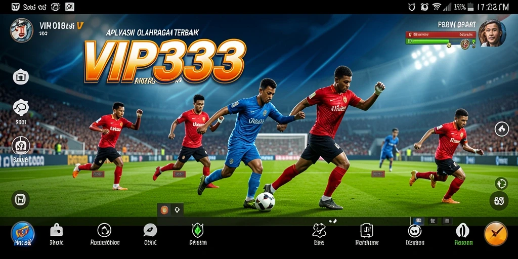 Tampilan gameplay menarik yang menampilkan berbagai fitur olahraga.