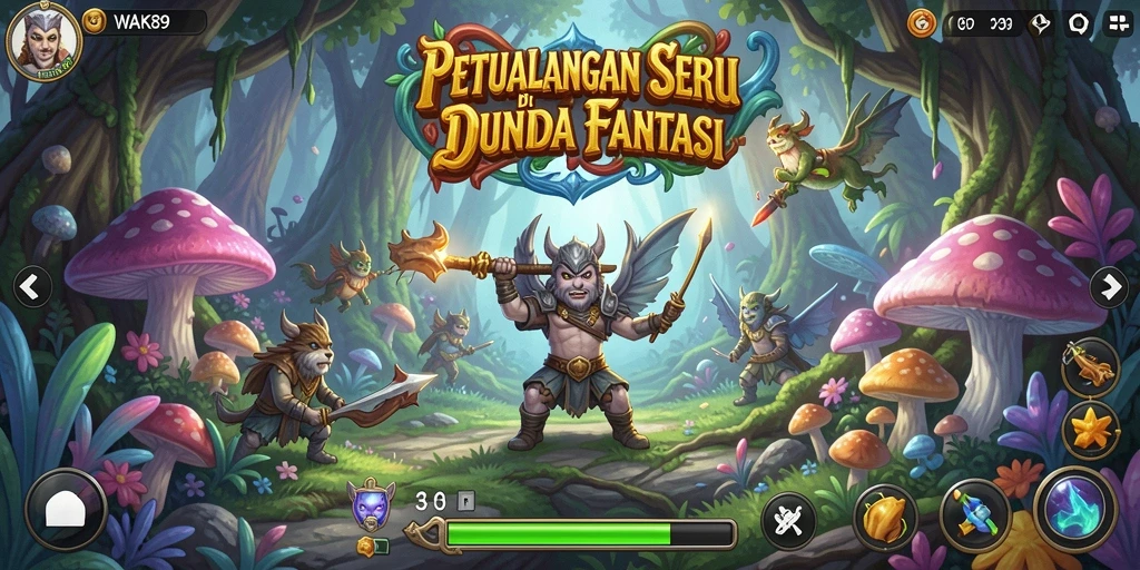 Tampilan gameplay WAK89 yang menampilkan momen seru dalam petualangan.