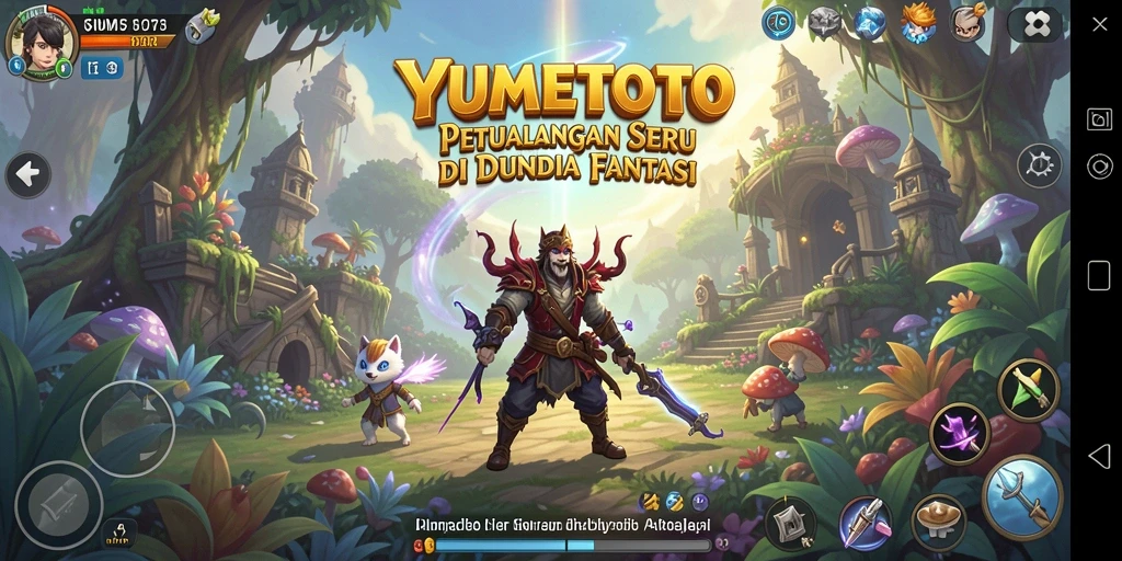 Gameplay seru YUMETOTO yang menampilkan petualangan di dunia fantasi.