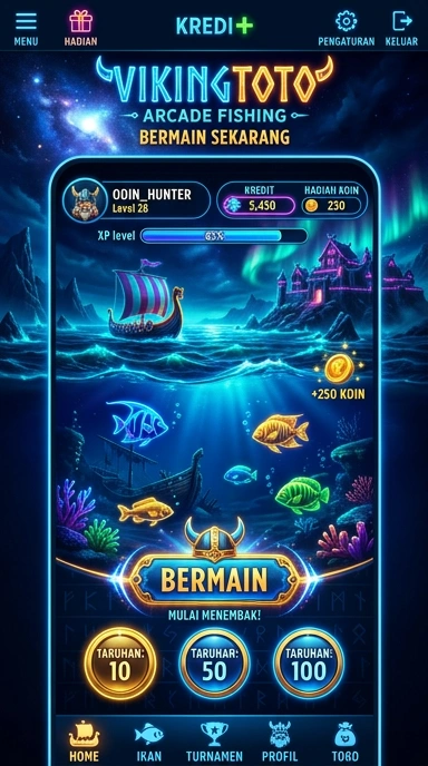 Menu aplikasi vikingtoto yang mudah dinavigasi.
